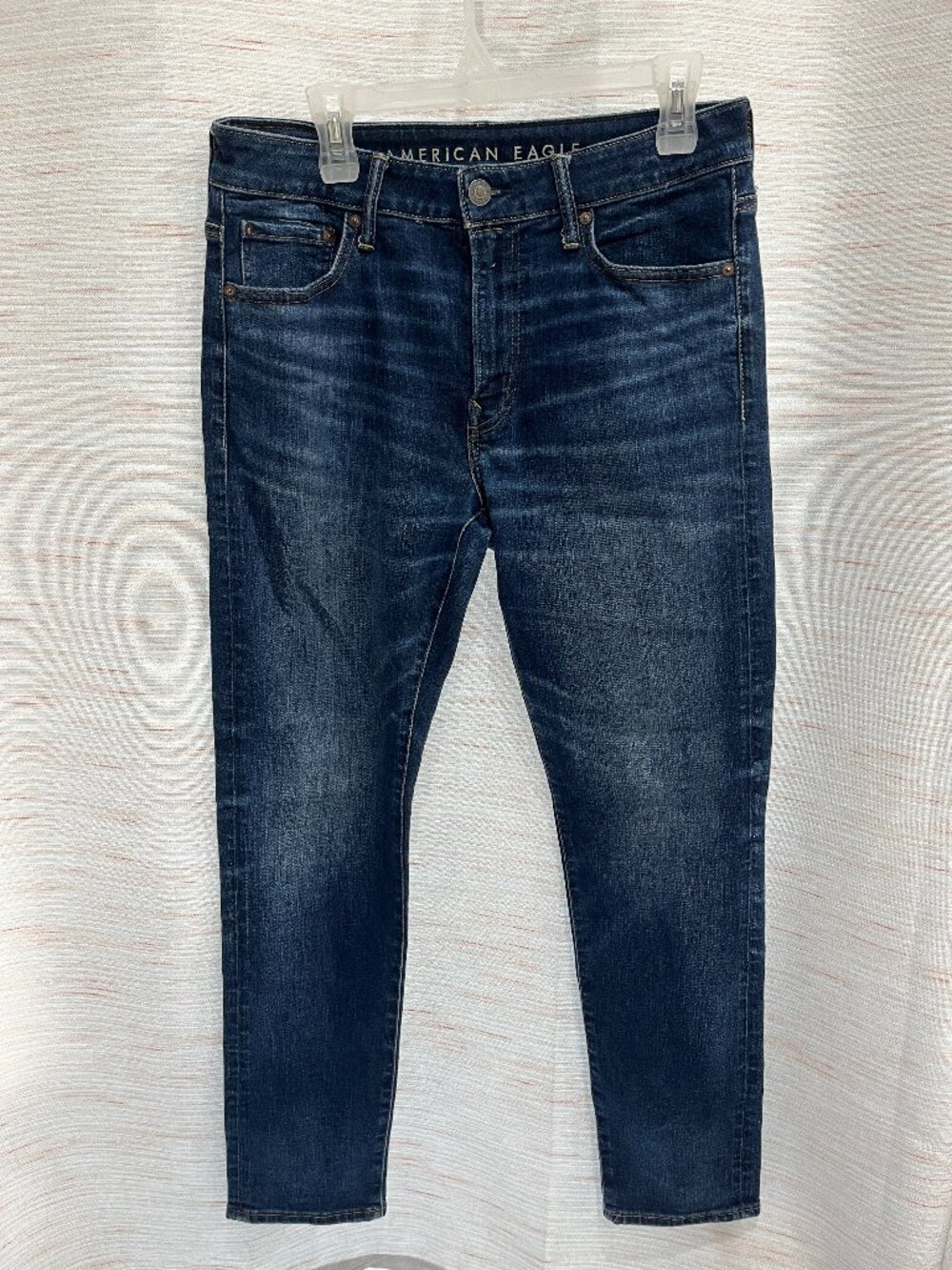 American Eagle Mens 33x30 Dark Blue Demin Skinny Jeans (046)
